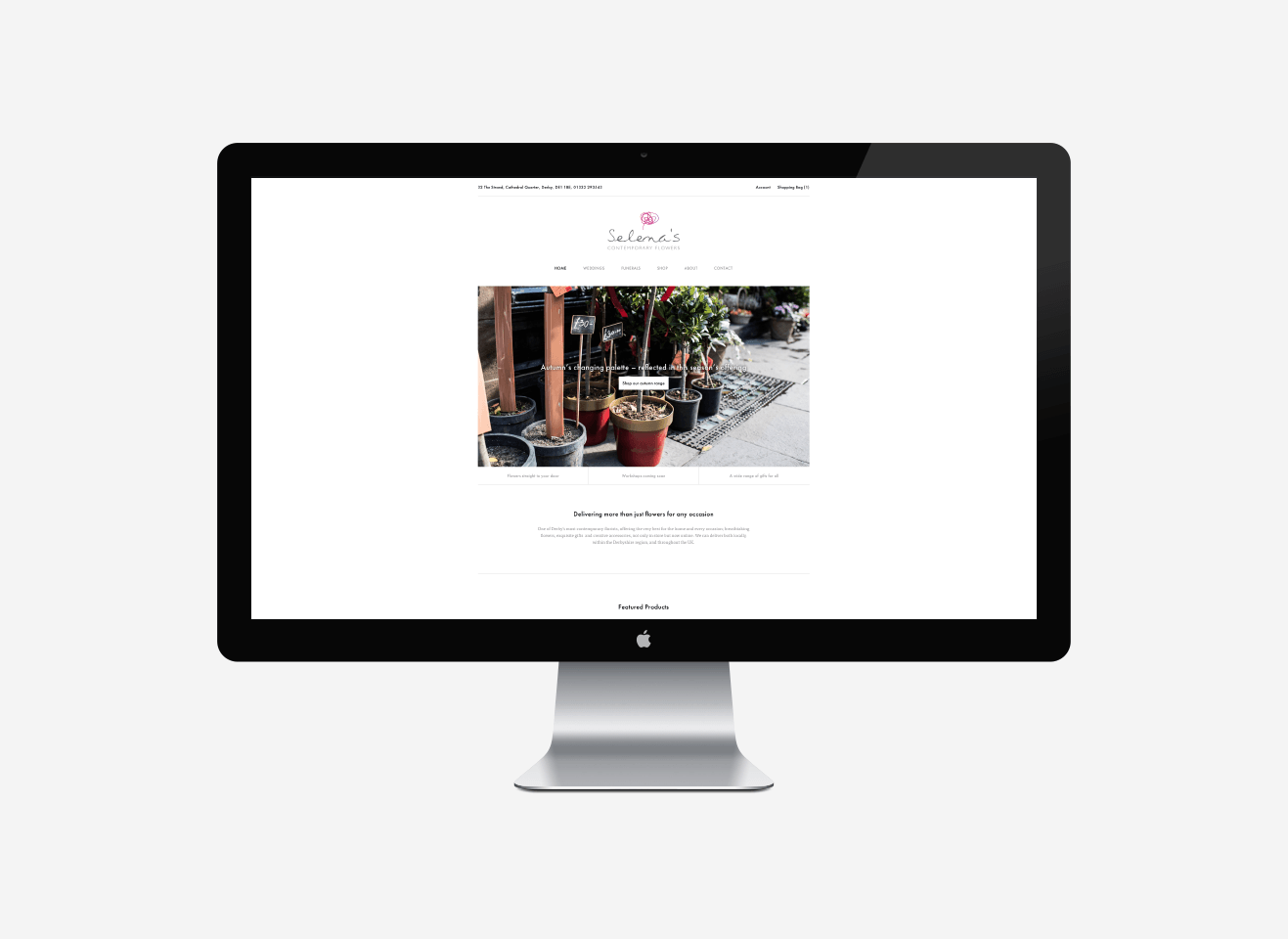 Selena's Contemporary Flowers Web Design
